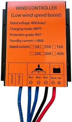 12000W MPPT Wind Turbine Charge Controller - IP67 Waterproof, Auto-Matching for 12V/24V Wind Generators, Durable Yellow Design for Efficient Energy Conversion