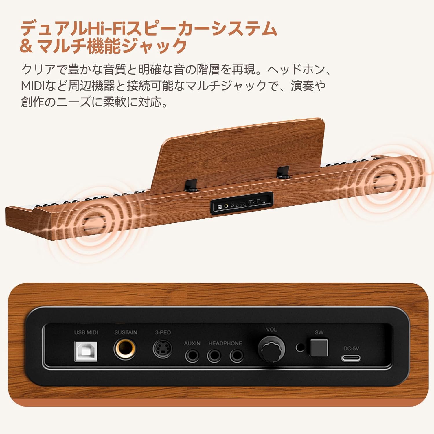 Rhymo 88-Key Digital Piano with Stand, Semi-Weighted Keyboard, Bluetooth Audio/MIDI, Dual Player Mode, 20W Speakers, Microphone Input, Triple Pedal for Beginners to Professional