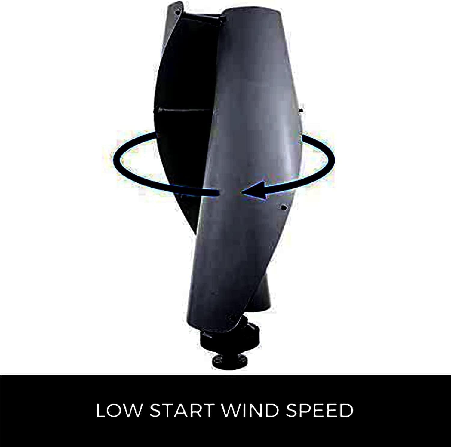 LiuSj JUnSt 8000W Wind Turbine Generator with Controller Vertical Axises Wind Generator for Residential Household Streetlight (Black)