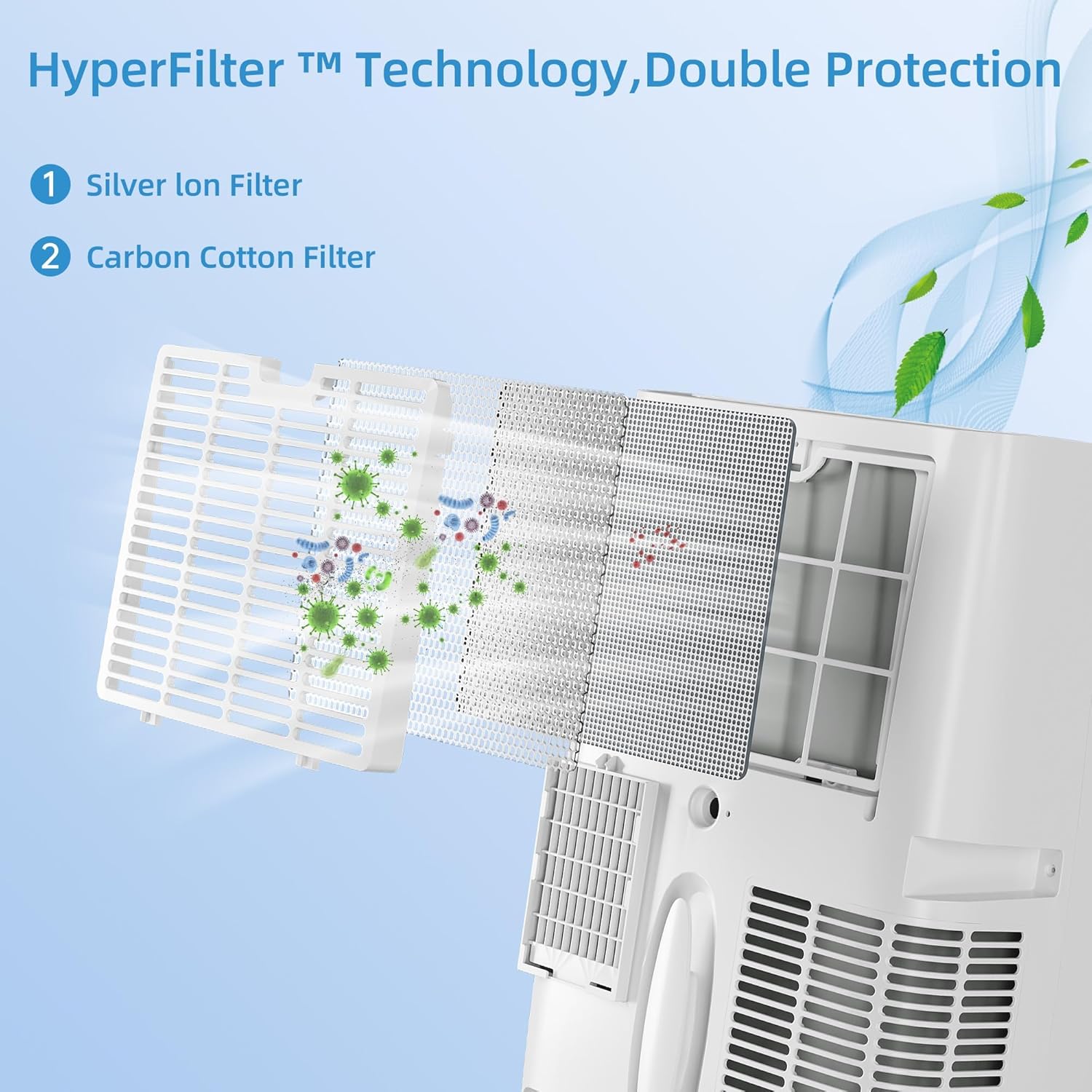 Portable Air Conditioners 12,000 BTUs, Room AC Unit Portable With 4 Modes, Cool/Dehumidifier/Fan/Sleep Mode/24Hrs Timer, Remote Controller,Up to 550 Sq.Ft