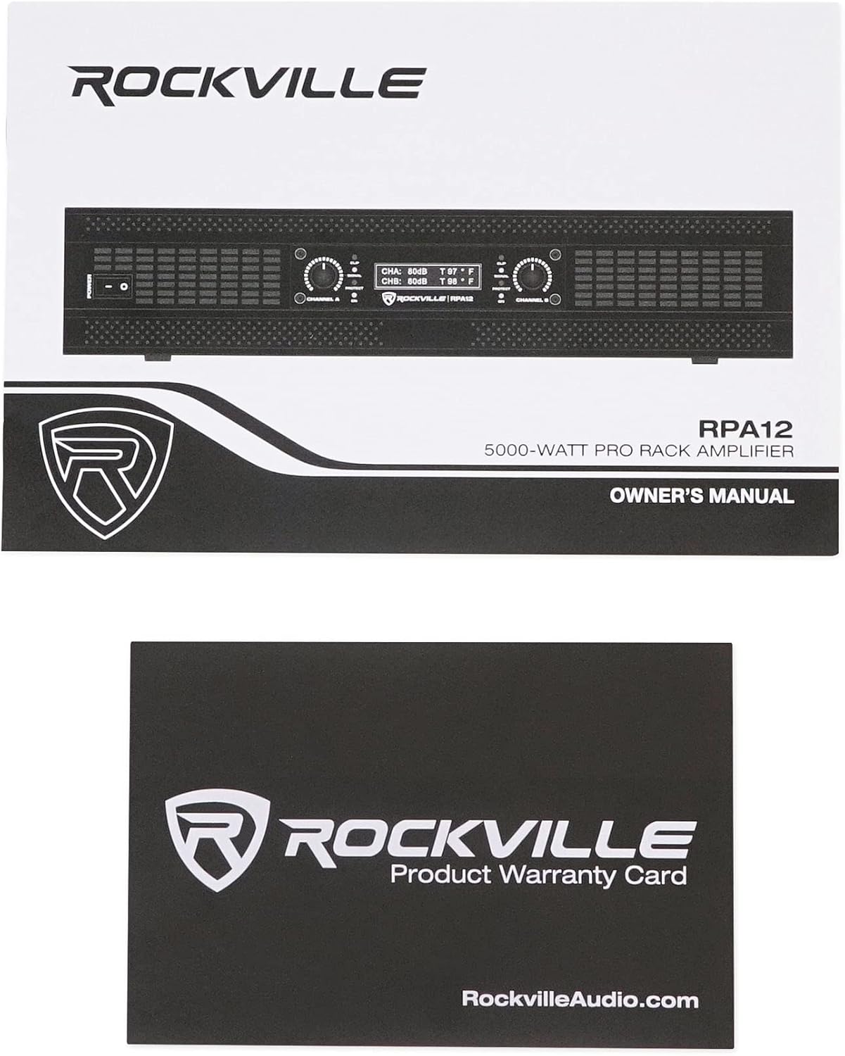 Rockville RPA12 5000W Peak/1400W RMS 2 Channel Rack Mount Power Amplifier, Bridgeable Pro/DJ Amp, LED Indicators, for Live Sound