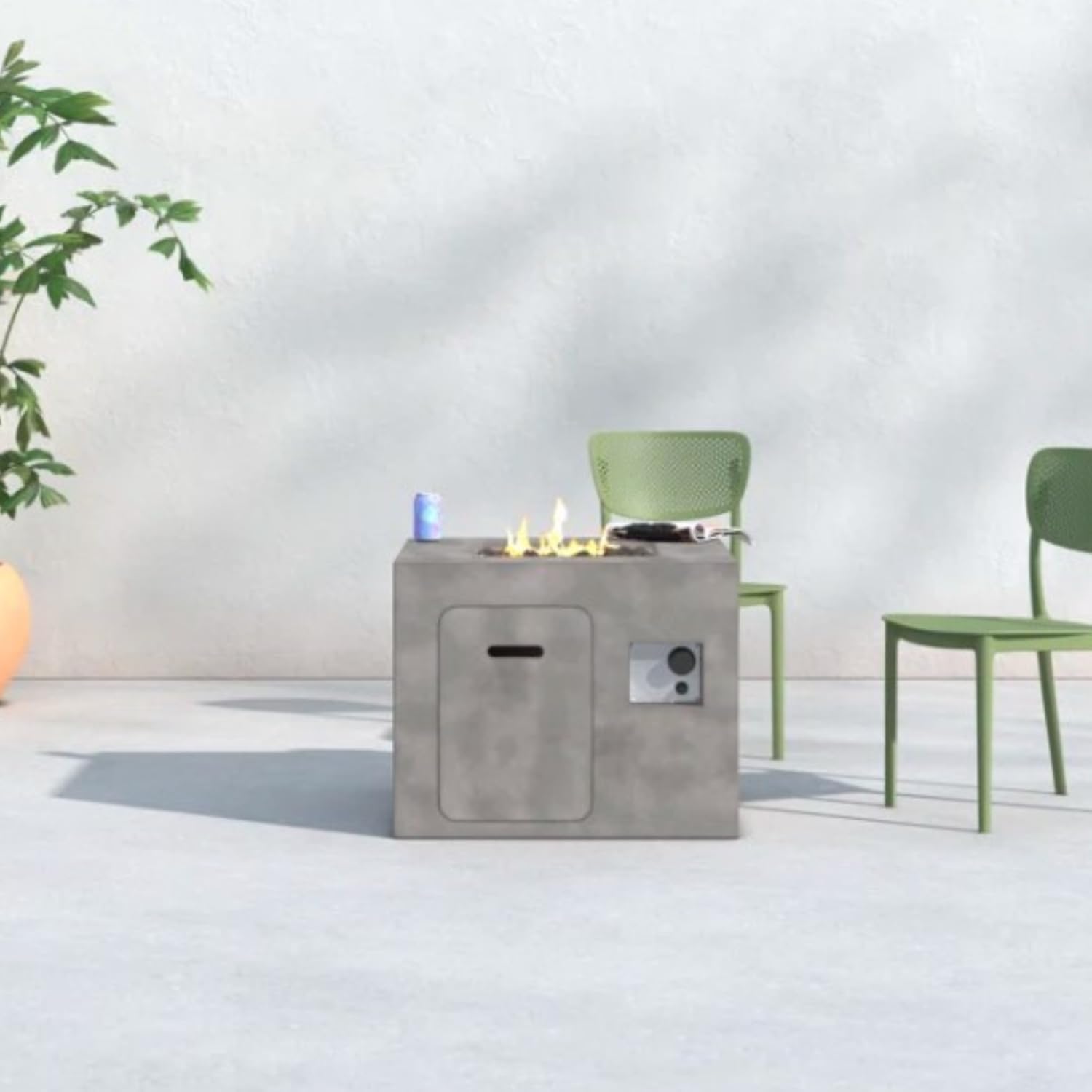 24'' H x 30'' W Concrete Outdoor Fire Pit