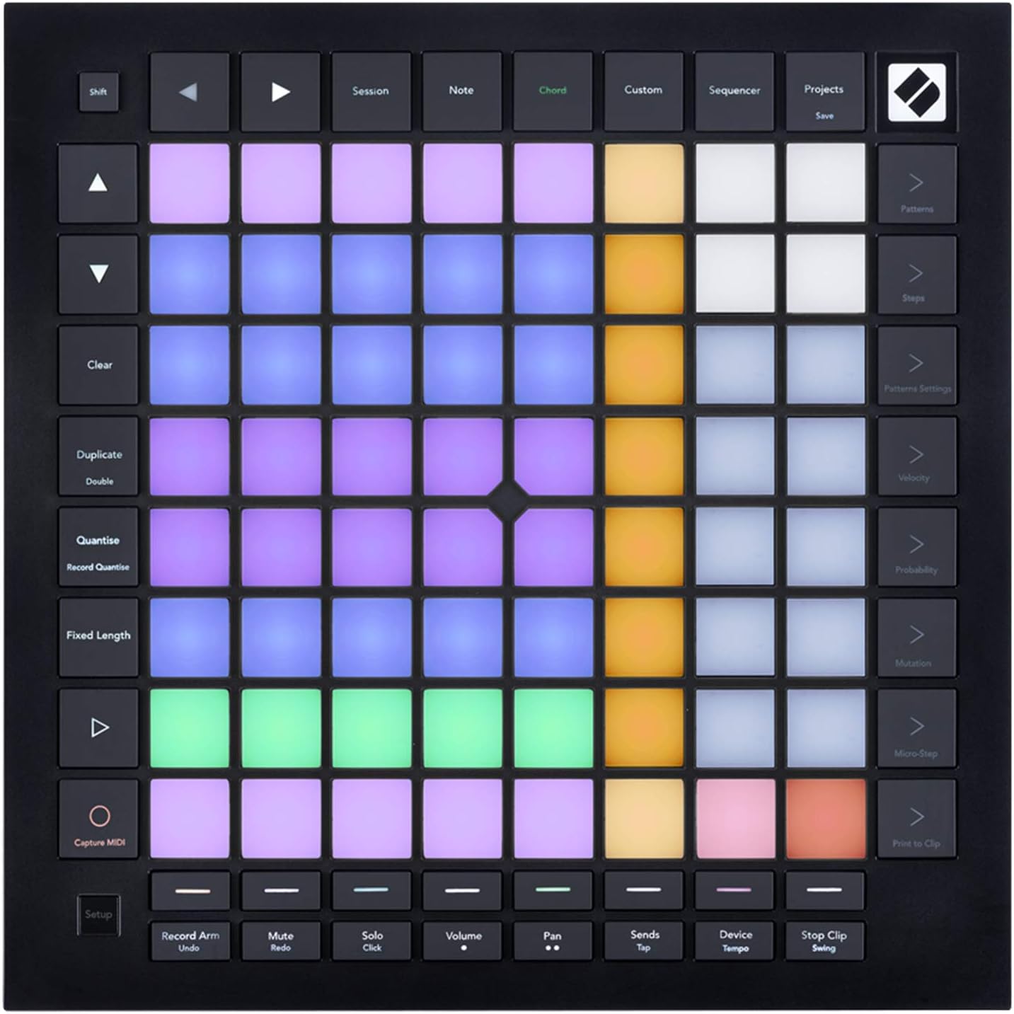 Audiosavings Bundle: Novation Launchpad Pro MK3 Ableton Live USB MIDI RGB 64-Pad DJ Controller Bundle with Rockville RMC-XLR High-End Metal DJ Handheld Wired Microphone (2 Items)
