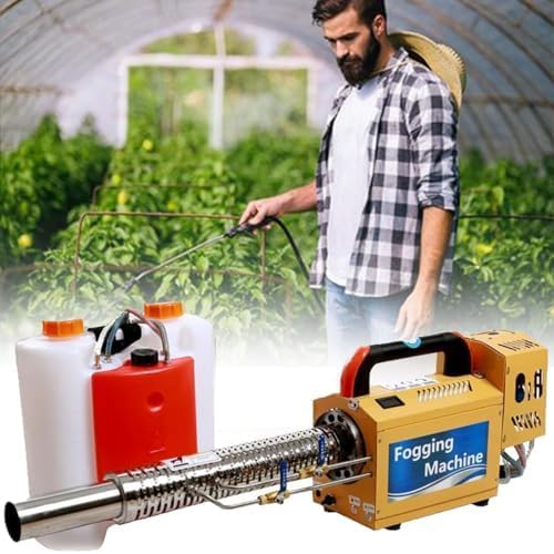 15L Portable Thermal Fogger Machine for Indoor & Outdoor, Pulse Jet Thermal Fogger, Agricultural Greenhouse Fruit Tree Paddy Field Sprayer Cool Fog Machine,180K-350
