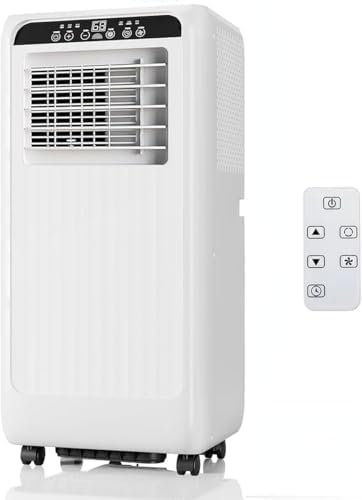 10,000 BTu Portable Air Conditioners - 3 in-1 AC Unit with Remote Control, 24H Timer,Sleep Mode,Cooling&Fan&Dehumidifier for 450 Sq. Ft Home, Kitchen & Office, Remote