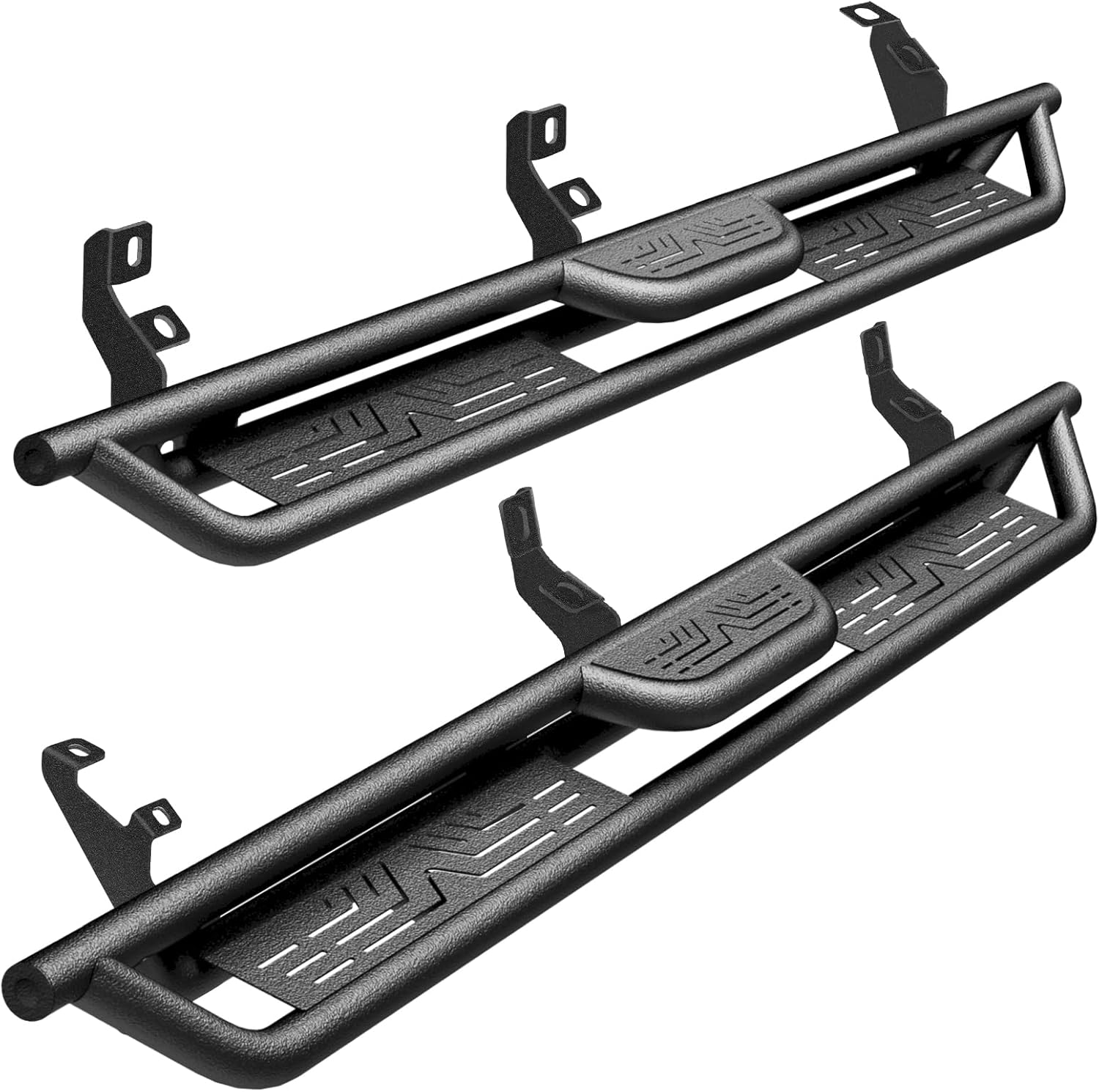 Running Boards for 2021-2025 Ford Bronco 4 Doors SUV, Side Steps Accessories,Black Carbon Steel Nerf Bars, Pair Running Boards