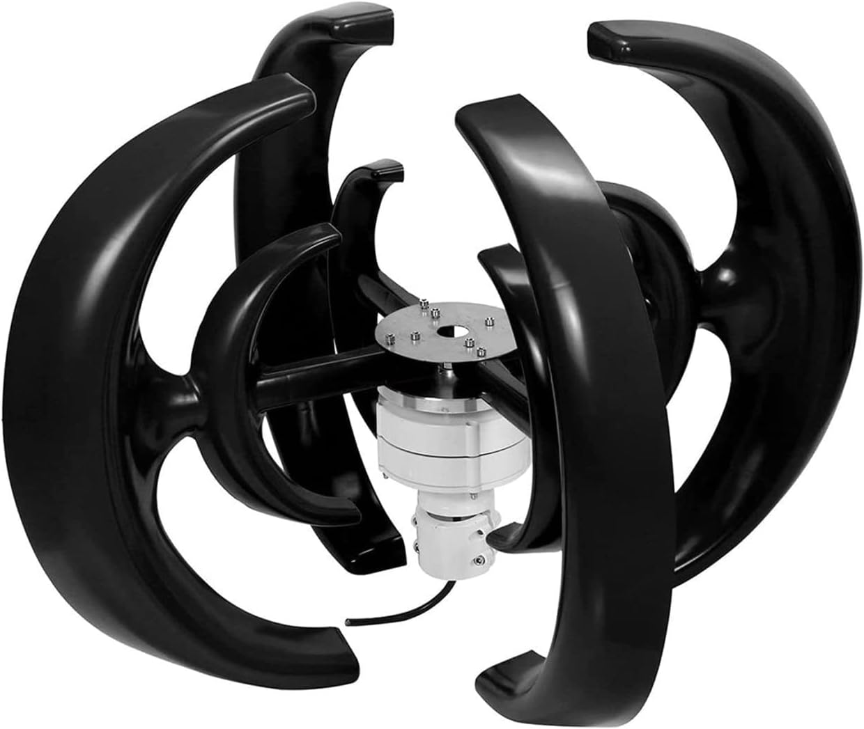 LiuSj JUnSt 9000W Vertical Axis Wind Turbines Generator Lantern 4 Blades Motor Kit Windmill Energy Charge Turbines for Home Camping(Black)