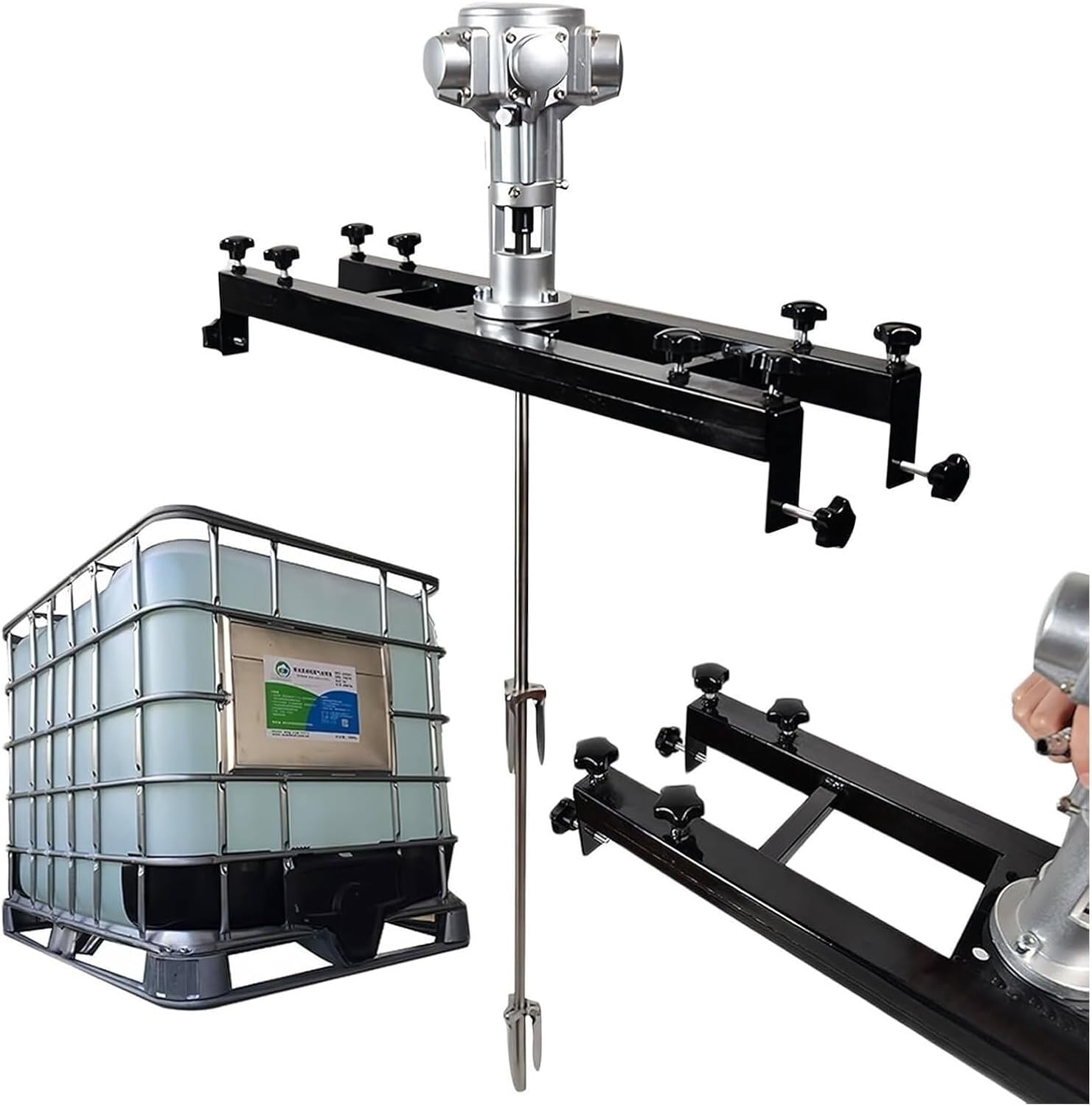 Paint Mixer Machine, Air Agitators, Tank Mixer Machine 1000L 220 Gallon, Ideal Air Agitator with Support Hanger for Ink Dissolver Agitator(Small5Cylinders)