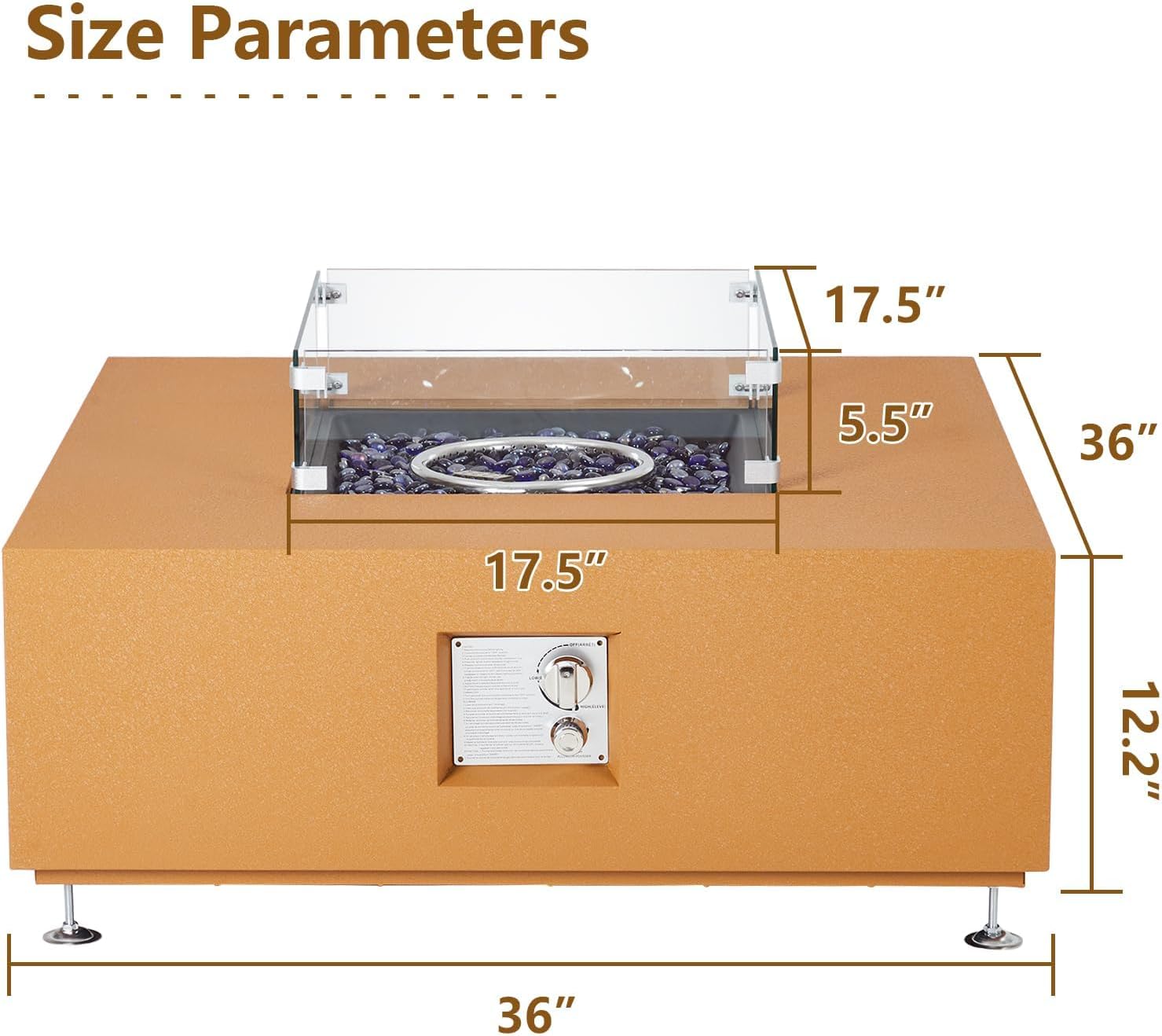 2-in-1 Outdoor Fire Table & Dining Table | 5,000 BTU 36