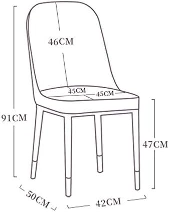 Modern Kitchen Dining Room Chairs Modern Simplicity Matte Suede Leather Backrest Dining Chair for Office Lounge Kitchen Bedroom (Color : Red)