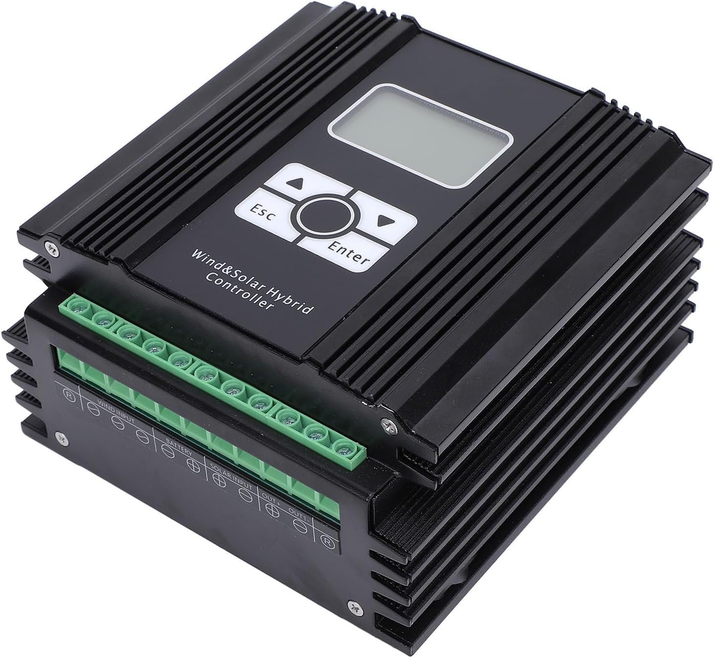 ANGGREK Wind Solar Hybrid System Controller, High Efficiency Wind Solar Hybrid Controller 48V 400W Aluminum Shell for Residential Marine Street (400W Fan) (600W Fan)