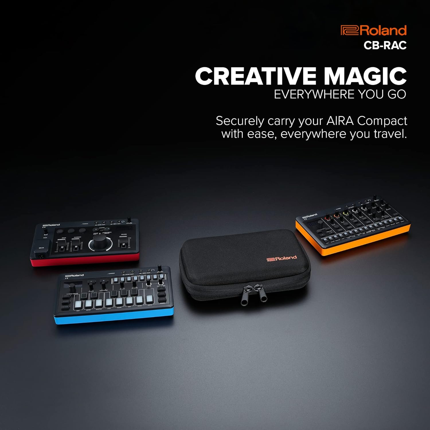 Roland AIRA Compact T-8 Beat Ultra-Portable Bass Machine Sounds | TR-REC Drum Sequencer | Six Rhythm Tracks & CB-RAC AIRA Compact Carrying Custom Case to Protect Your E-4 Voice Tweaker