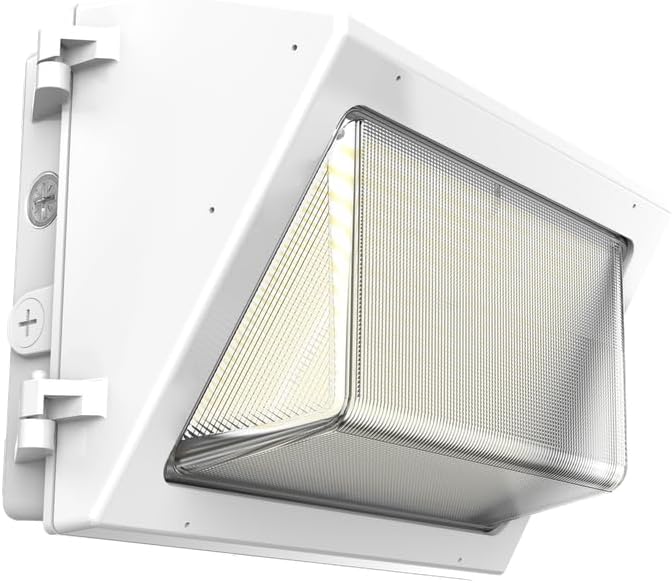 MES LED Standard Wall Pack (Tiger B) 40W 5000K White w/Photocell - White - Pack of 1