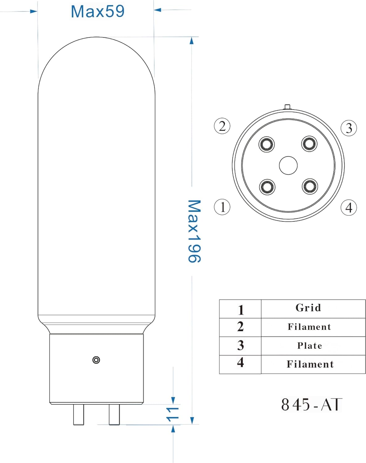 PSVANE Horizon Series 845-AT Vacuum Tube Amplifier Matched Pair (2 Pack)