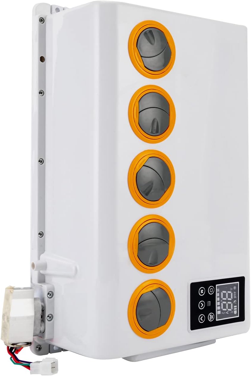 Universal Electric Air Conditioners, 950W 24V Truck Cab Air A/C Conditioner with Remote Control Mini Split AC System For Cab Within 6 ㎡ 1000-3000rpm adjustable Speed (24V)