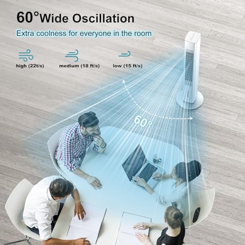 Windowless Portable Air Conditioner Ac Units with Remote, Evaporative Air Tower Cooling Fan, Small Indoor Outdoor Oscillating Swamp Cooler for Room Office Kitchen,7H Timer, Small, White