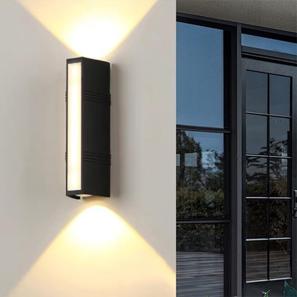 Wall Light Fixtures Exterior Modern Wall Sconces LED Up Down Indoor Outdoor Aluminum Wall Lamp(22 * 7cm,6000K)