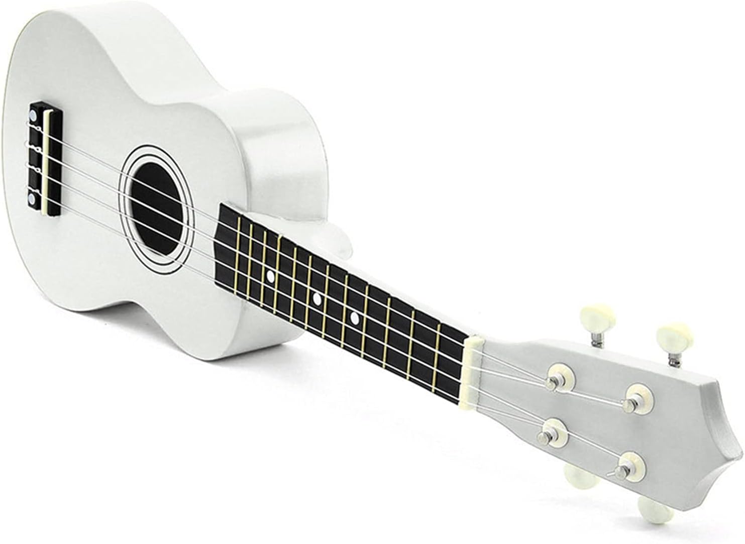 21 Inch Basswood Soprano Ukulele Guitar Rosewood 4 Strings Ukulele Bass Guitar Uke Kids Gift Musical Instruments Ukuleles (Color : Milk White)