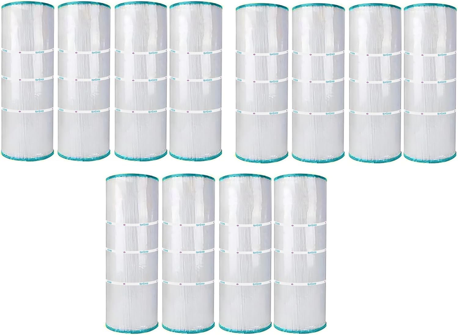 Hurricane Filters HF7477-04 12 Pack Advanced Pool Filter Cartridge - Replacement for PA75SV, Unicel C-7477, Filbur FC-1260, Hayward C-570, SwimClear C3020, Super Star Clear 3000