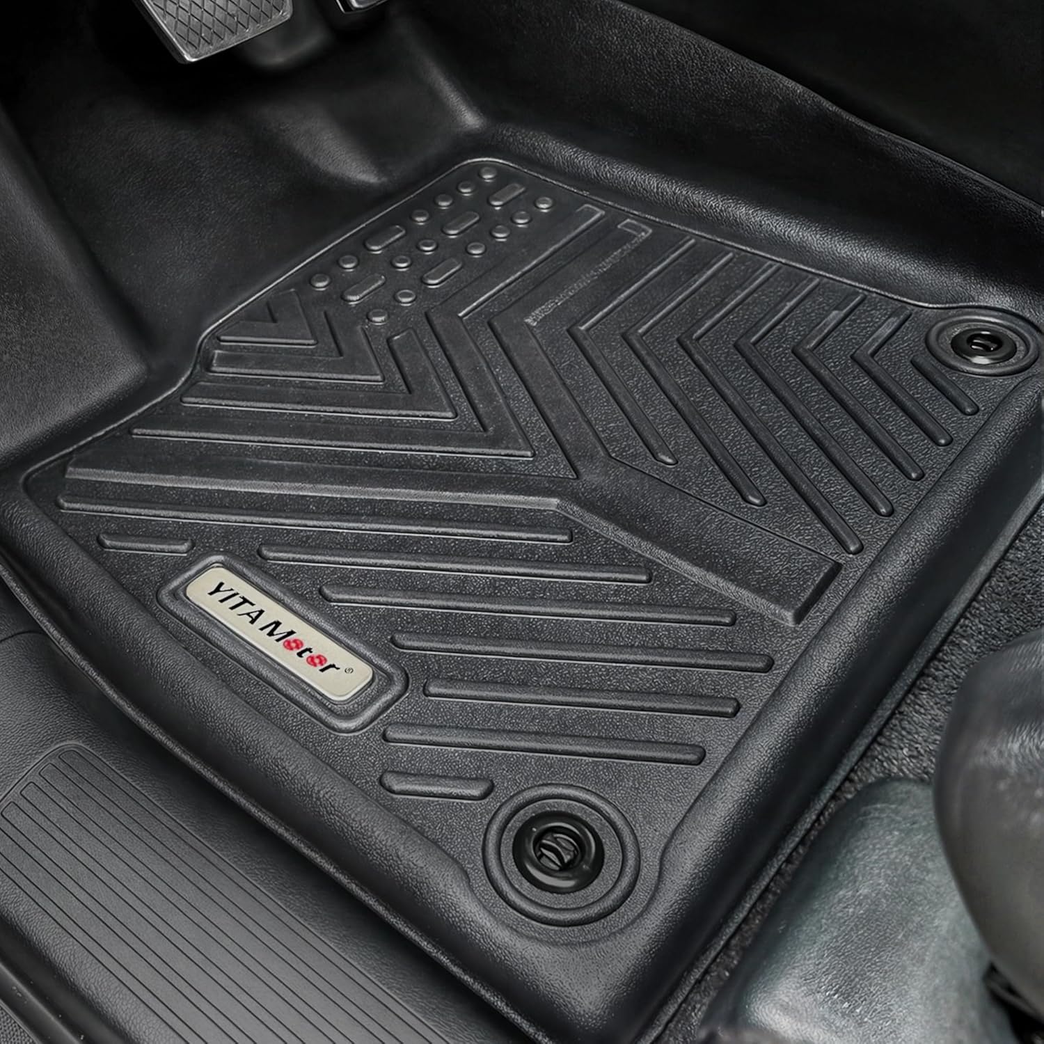 YITAMOTOR Floor Mats Compatible with 2026 2025-2023 Honda Pilot 7-Seater & 8-Seater, All-Weather Car Liners Custom Fit Pilot Accessories, 1st & 2nd & 3rd Row & Backrest Mats & Cargo Liner, Black