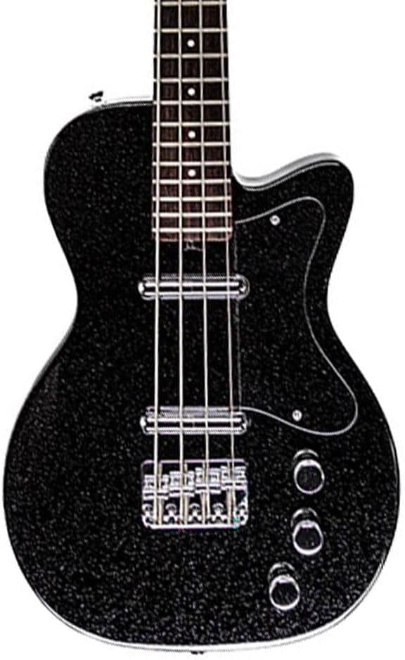 Silvertone 1444 Classic Series Short Scale Bass - Black Silver Flake