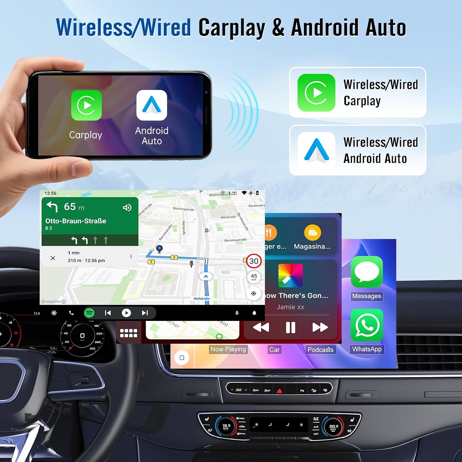 Android 14 4+64GB Car Stereo Radio for Isuzu N Series (NNR/NPR/NPS/NQR) Truck Car Stereo 7 Inch Touch Screen with Wireless Carplay Android Auto AHD Backup Camera