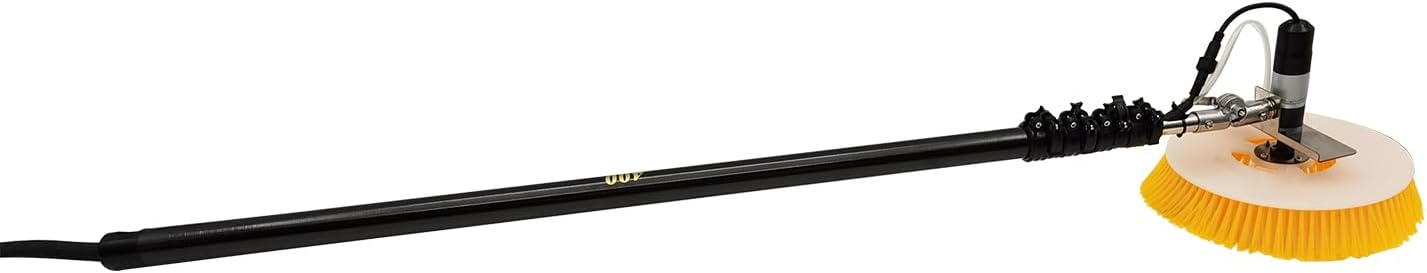 110V 240W Solar Panel Cleaning Brush with Single Rotating Brush Head Photovoltaic Panel Cleaning Machine 19.7ft Telescopic Water Fed Pole Brush 13.4