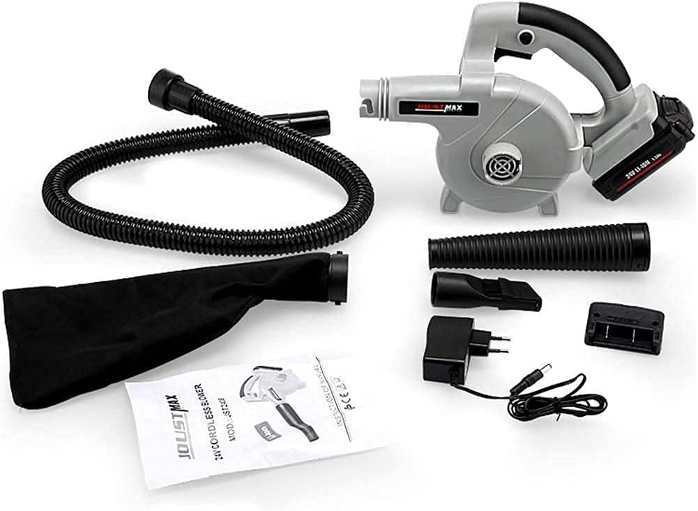 Convenient Cordless Blower, 2-in-1 Electric Leaf Blower and Vacuum Cleaner for Clean Pet Hair, Cars, Furniture, Workshops, Various Corners, Etc (Color : Battery*2, Size : 4.0AH) (Battery*2 4 (Battery