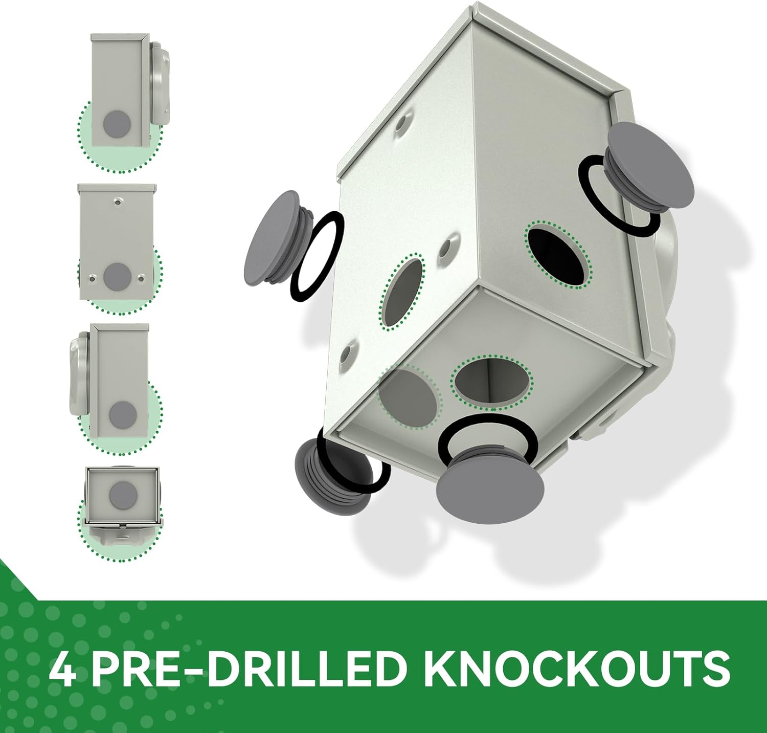 Pre-Drilled 30 Amp Generator Inlet Box and 30 Amp RV Extension Cord 25FT Waterproof Combo Kit, NEMA TT-30P to L5-30R Power Extension Cord with NEMA L5-30P Generator Inlet, ETL Listed