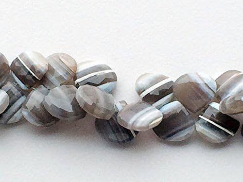1 Strand Natural Boulder Opal Beads, Boulder Opal Faceted Heart Beads, Boulder Opal Necklace, 15-13mm 8