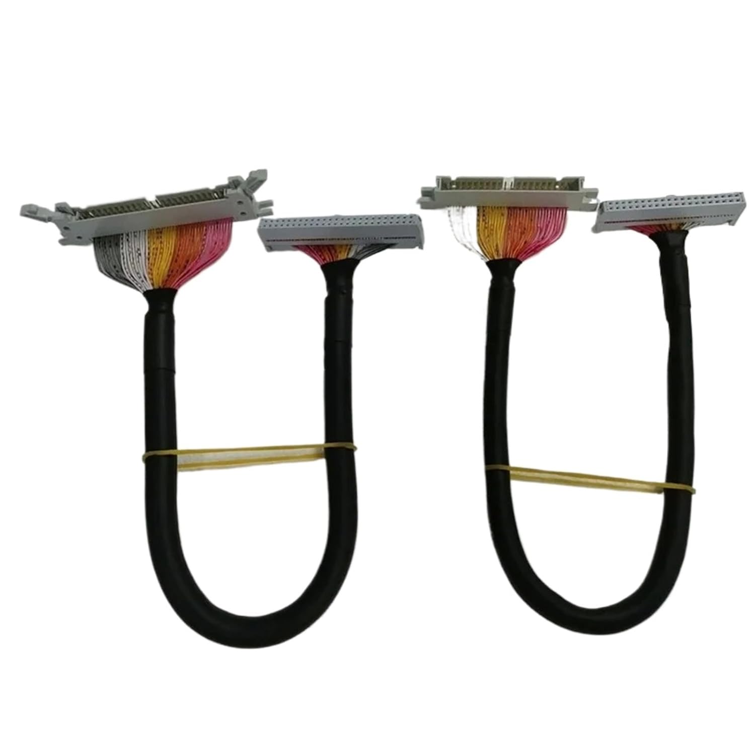 2.54mm FC-40P Shielded Wire FC Crimped IDC 40P 40Pin Male Female Flat Cable(1m,Male Locker)