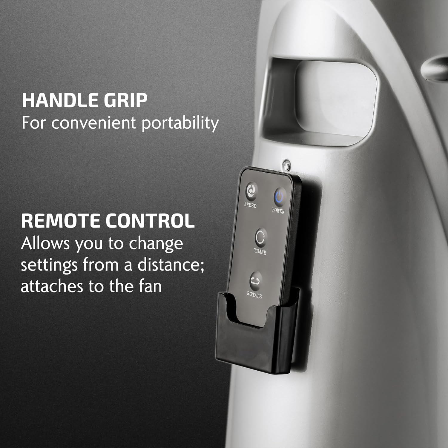 OVENTE Oscillating Tower Fan with Remote Control, 3-Speed LCD Panel & 8H Timer, 30.5