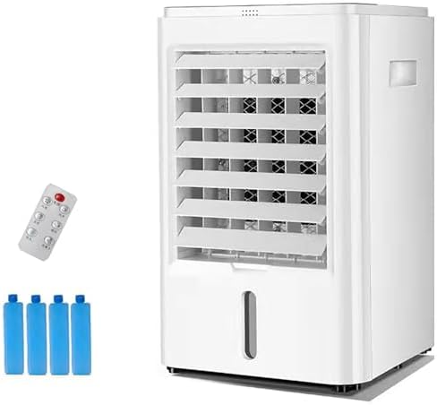 Portable Small Swamp Cooler, Evaporative Air Cooler with Remote 1Gal Larger Water Tank, 3 Speeds & 3 Models, 60°Oscillation, 4H Timer, Windowless Air Conditioner for Bedroom