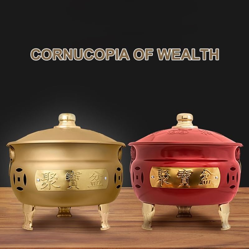 Fire Pit, Burn Cage, Garden Incinerator, with Lid and Handle, Trash Burning Containers, Burn Barrels for Outside, for Patios, Decks and Backyards(Gold)