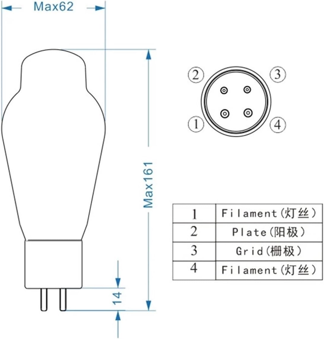 300B-TII Tube MARKII Replaces 300B Vacuum Tube Precision Matching Amplifier(2 pcs)