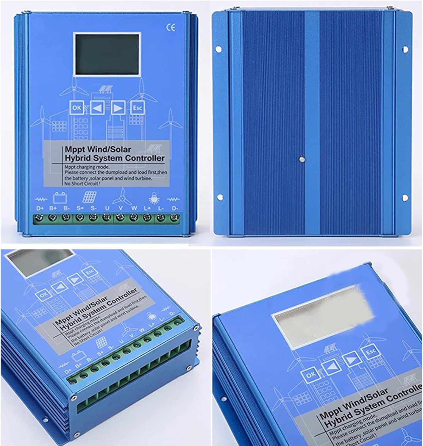 14000W Wind Solar Hybrid Charge Controller , 12V/24V Auto Matching 48V IP67 Waterproof Wind Generator Controller for All Wind Turbines ,24V