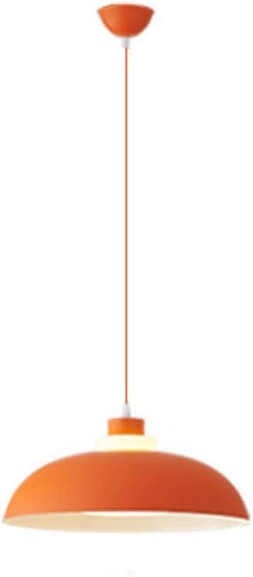 Chandelier, Nordic Style Chandelier, Ceiling Aluminum Art Hanging Lamp, Adjustable Height, Pendant Light for Restaurant and Cafe Decoration(Orange,45cm)