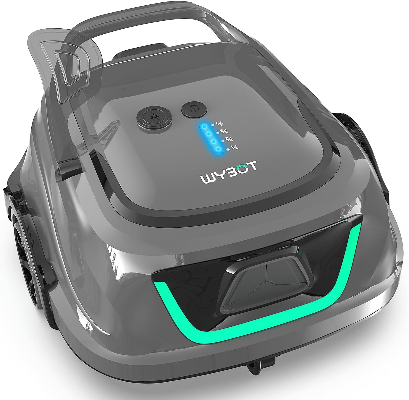 (2025 Upgraded) WYBOT A1 Cordless Pool Vacuum Up to 120 Mins Runtime, Robotic Pool Cleaner with Dual Filters, Ideal for Flat Above Ground up to 1076 Sq.ft (Black)