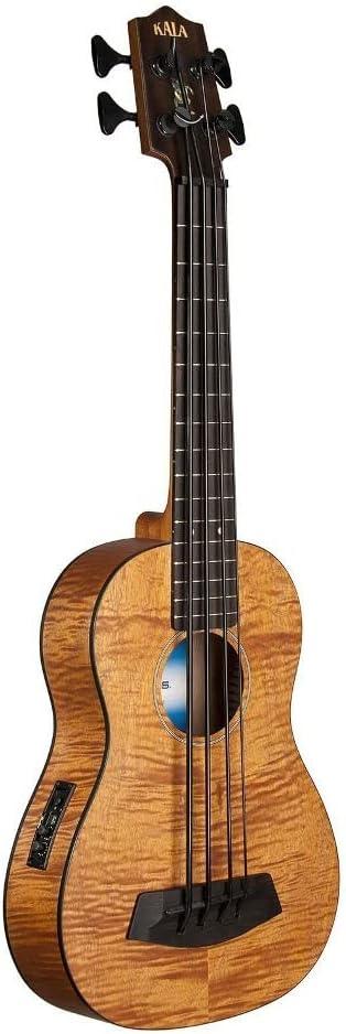 Kala UBASS-EM-FS Exotic Mahogany U-Bass with Gig Bag - Natural