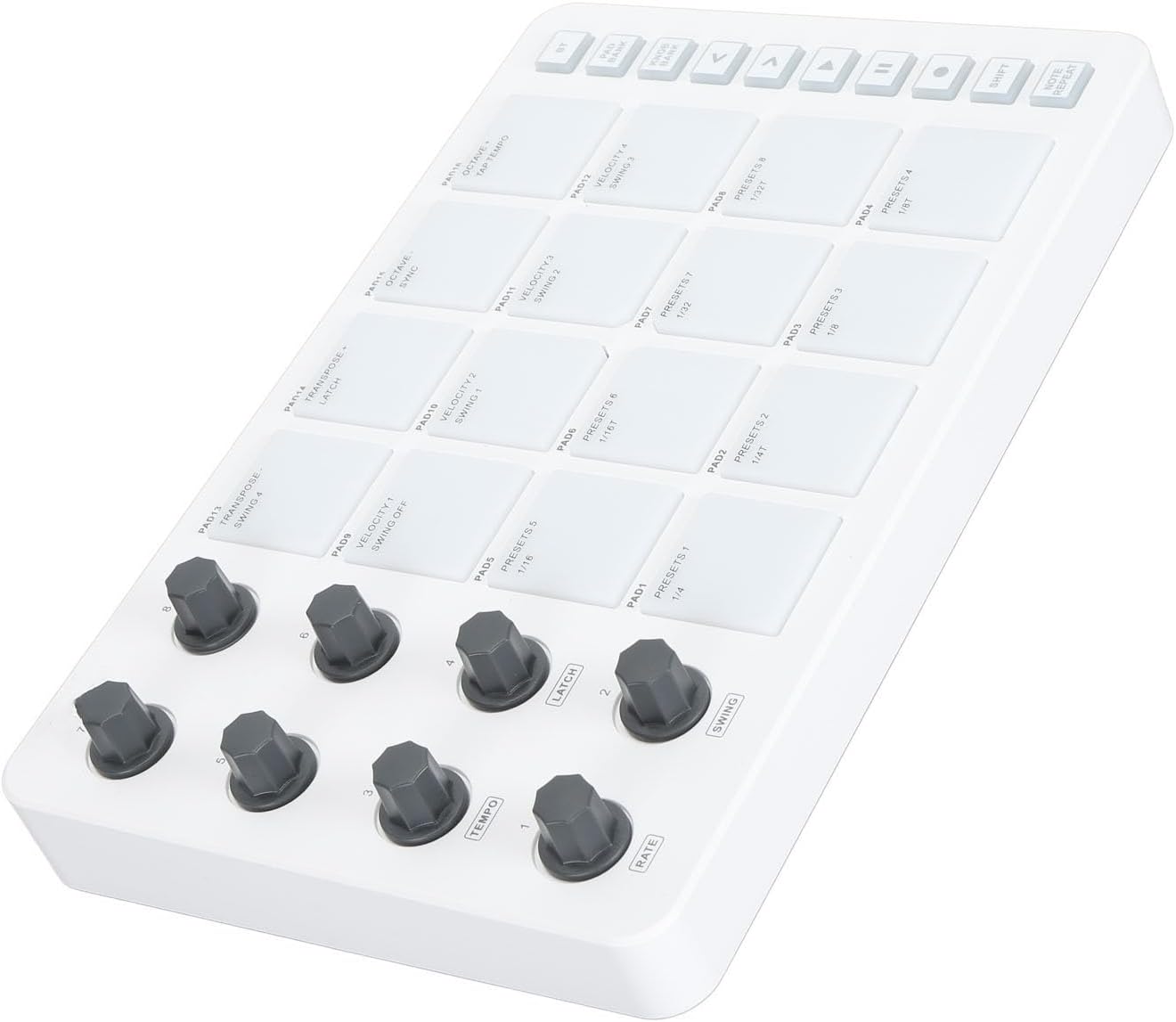 Wireless RGB Drum Pads MIDI Controller for Music Production Studio and Rhythm Creation USB Beat Maker Machine for Musicians and DJs