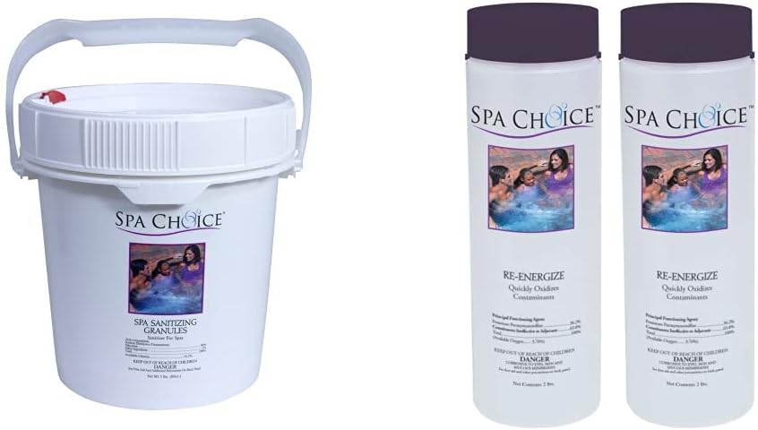 SpaChoice Hot Tub Sanitizing Bundle - Chlorine Granules (1-Pack) + Non-Chlorine Shock (2-Pack)