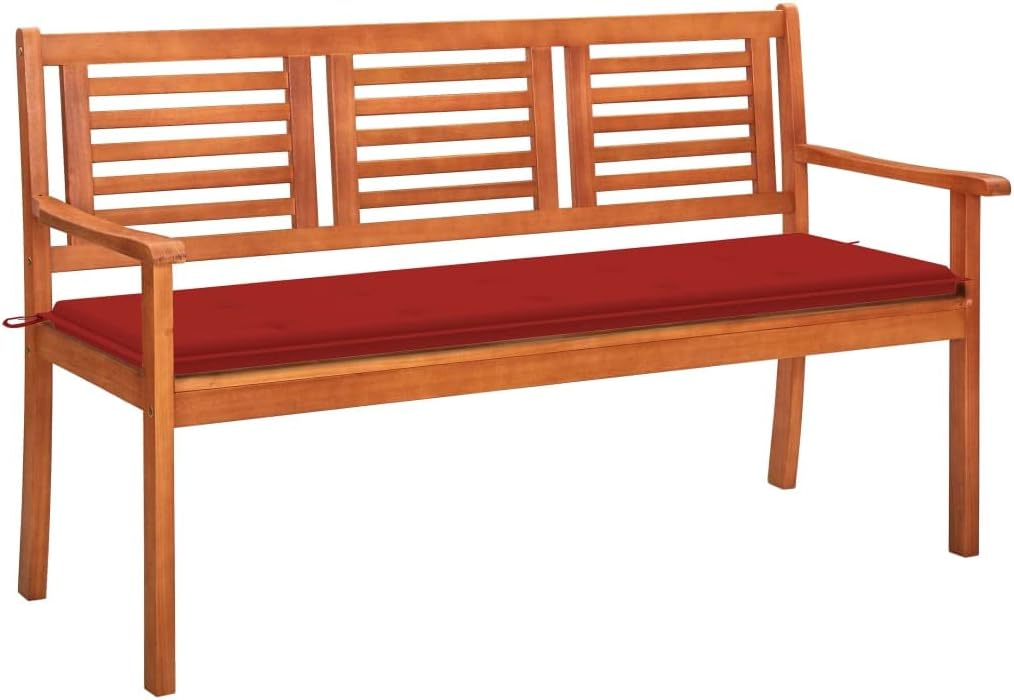 Patio Benches 3-Seater Patio Bench with Cushion 59.1