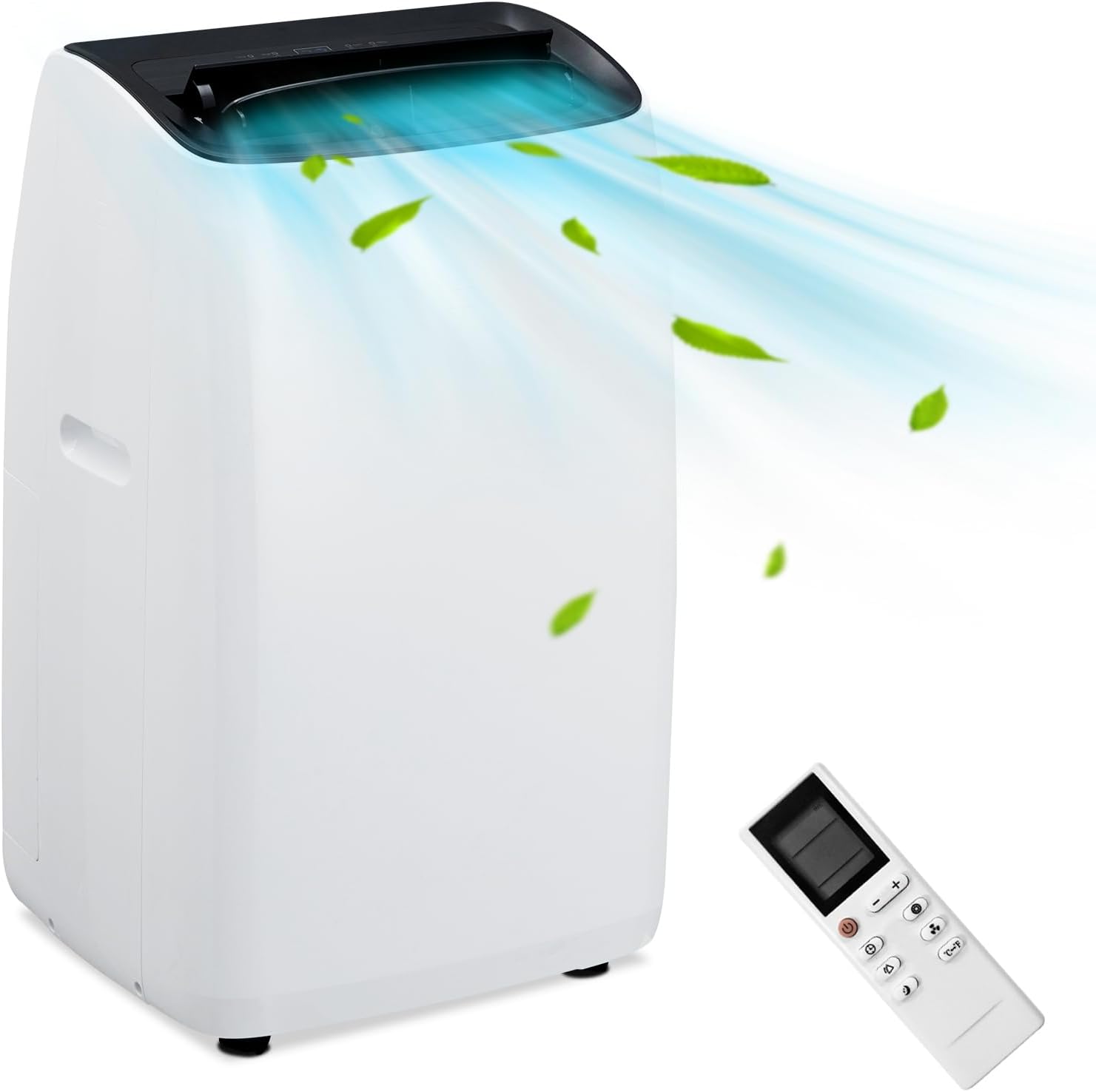 Portable Air Conditioner,14000 BTU Freestanding AC Unit for Rooms up to 750 Sq.Ft,Cooler, Heater, Dehumidifier and Fan, 4-in-1 AC with Remote Control and Window Kit, Sleep Mode 53db, White