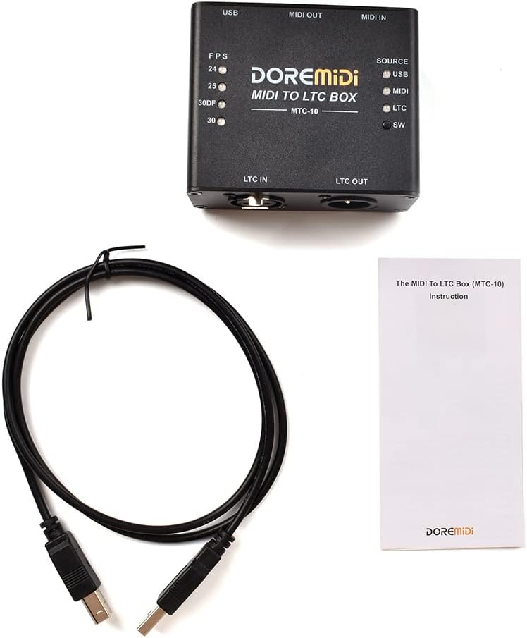MIDI To LTC Box Is MIDI Time Code and SMPTE LTC Time Code Conversion Device Designed Synchronize Time of MIDI Audio and Lighting