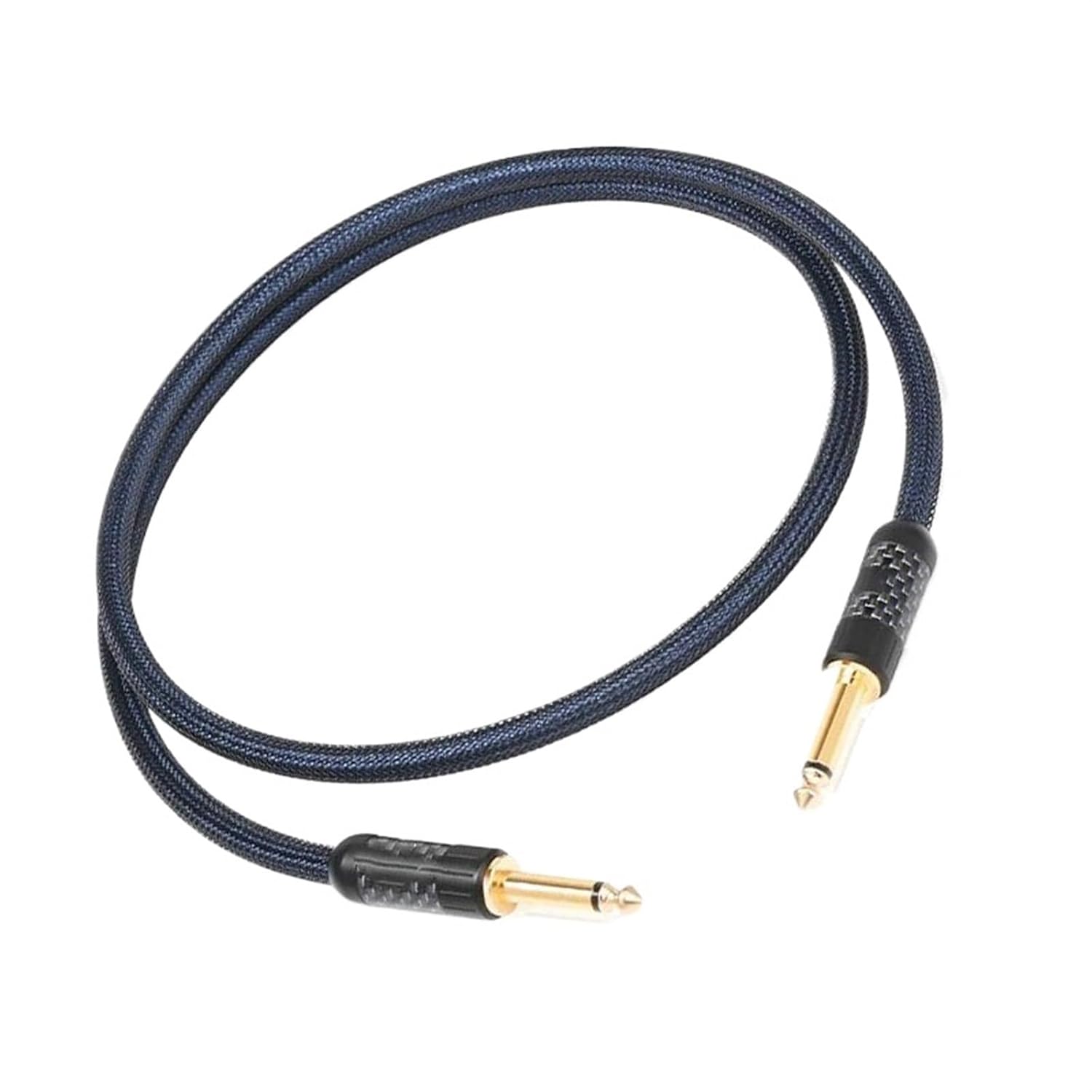Pro Audio Cable Silver 6.35mm 6.5mm Cable With Gold Plated 6.5 TS And 6.5 TRS Plug Electric Guitar Amplifier Aux Cable(TS,0.5m)