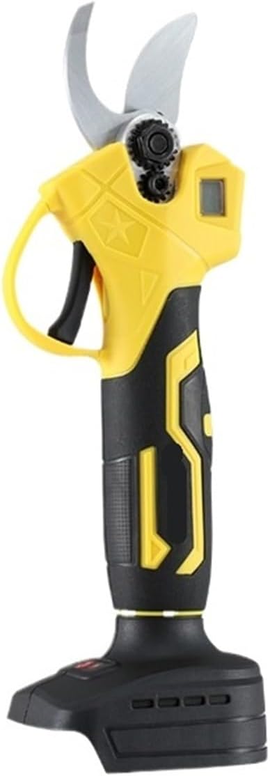 20V Cordless Electric Pruner Pruning Shear Efficient Fruit Tree Bonsai Pruning Branch Cutter Landscaping Power Tool with Battery(with 2 Battery Box)