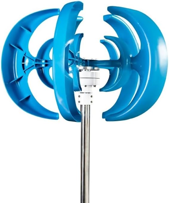Wind Turbine Generator, 1000W Wind Turbine 12v 24v Vertical Axies Wind Generator Small Windmill Energy With MPPT Charge Controller Homeuse for Boats, Gazebos, Chalets, or Mobile Homes(Blue,MPPT CONTRO