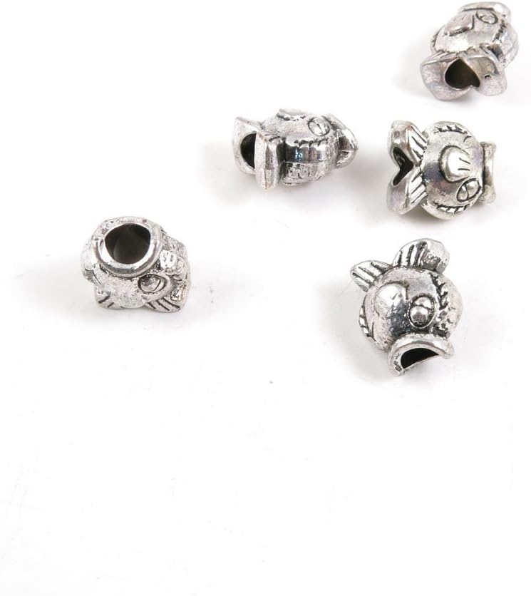 Jewelry Making Charms Antique Silver Tone Color Jewellery Charme Findingss Bulk Wholesale Suppliers Arts Crafts U5VV3 Fish Loose Beads