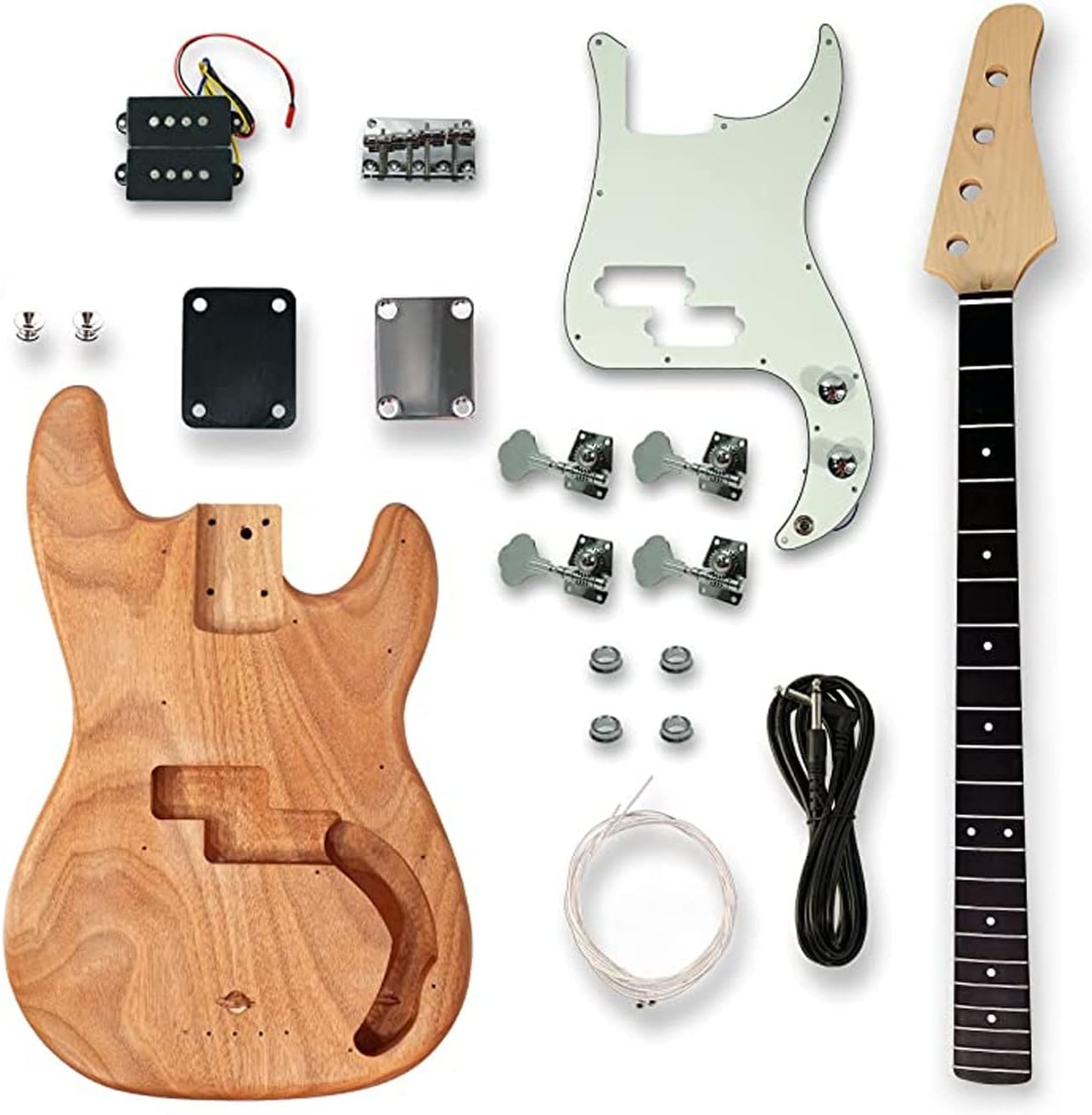 DIY Electric Guitar Set Mahogany Body Rosewood Fingerboard Enjoy The Fun of DIY Unfinished Electric Guitar Kit