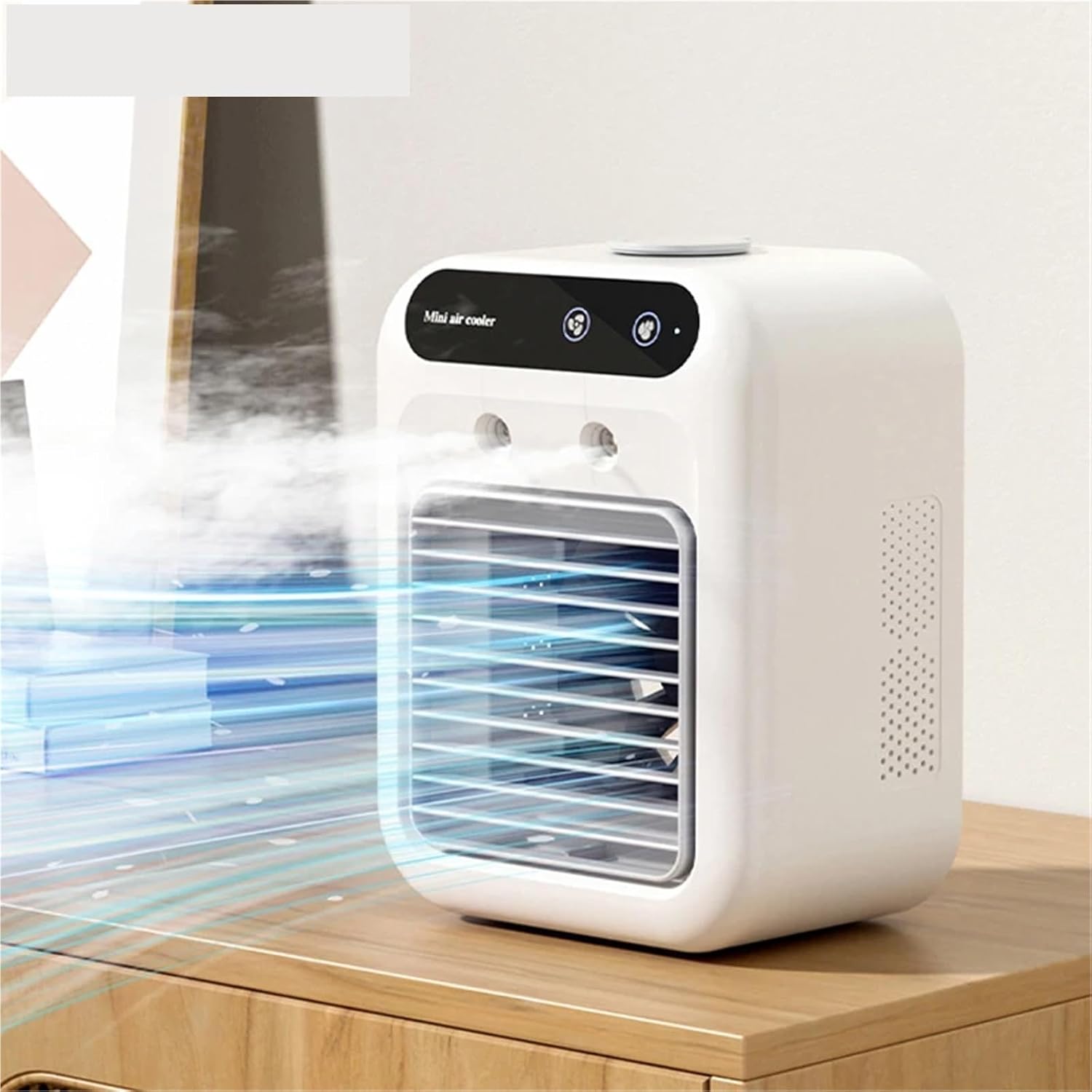 Portable Air Conditioner, Mini Portable Humidifier Fan Air Conditioner Household Small Air Cooler,Desktop Fan for Home Outdoors